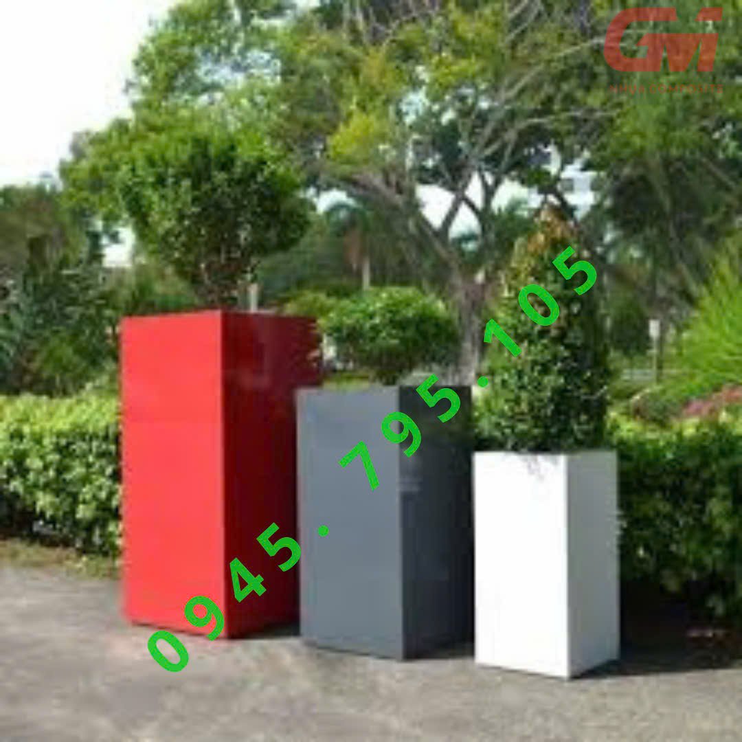 Chậu hoa nhựa composite nhiều màu Chậu hoa nhựa composite nhiều màu