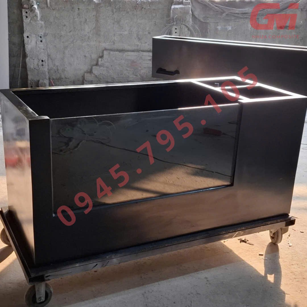 Bể 1 Mặt Kính Trần (200x70×75) - Giang Minh Composite 9 Bể 1 Mặt Kính Trần 200x70x75