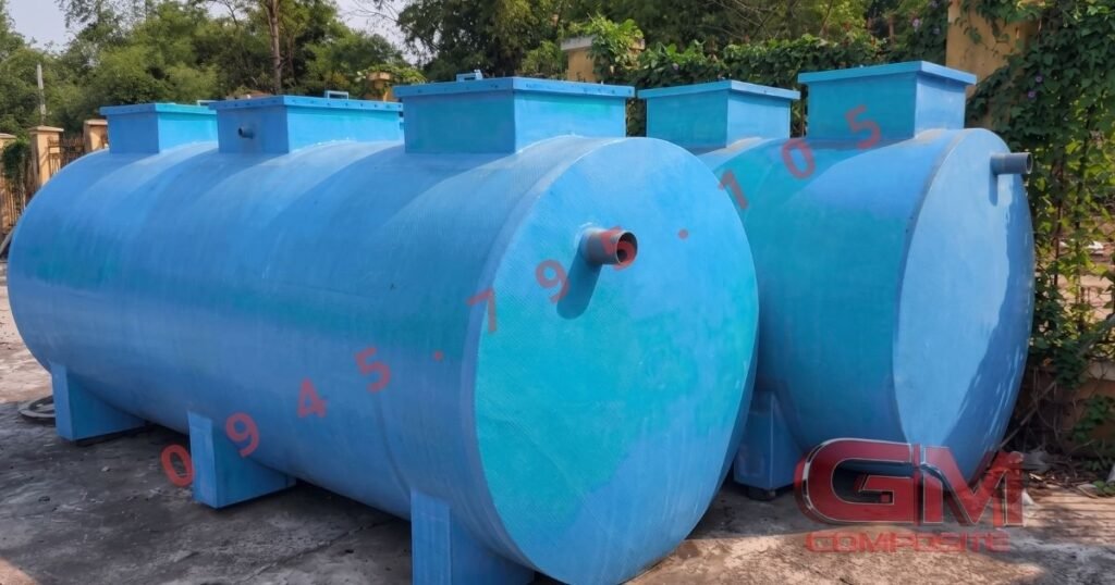 Bồn tròn composite FRP chứa hóa chất