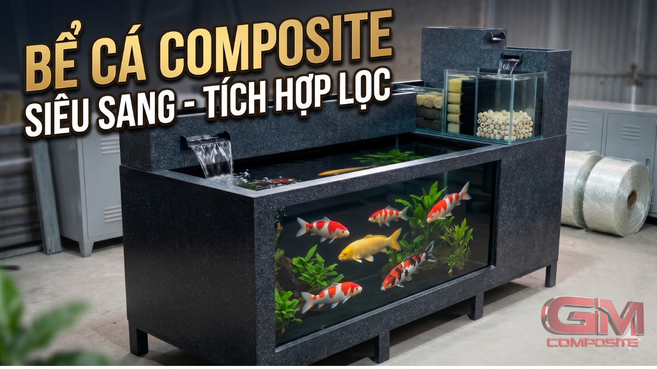 Mẫu báo giá bể cá koi composite đúc sẵn tại xưởng Giang Minh.