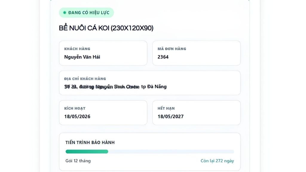 Bảo hành bồn bể composite frp