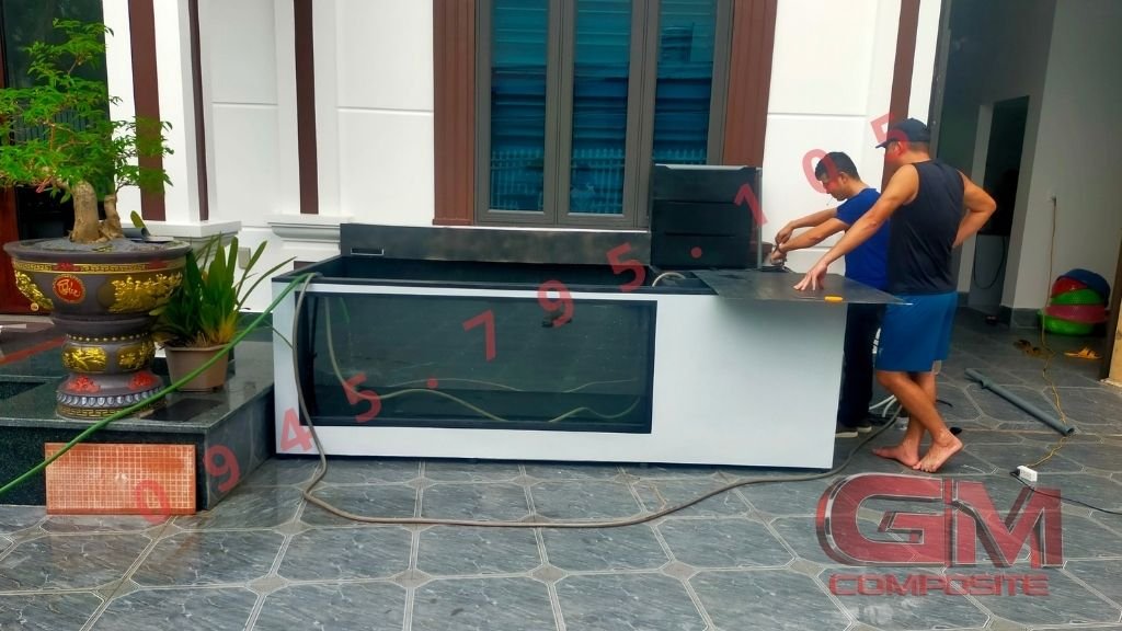Báo Giá Bể Cá Composite 1 Mặt Kính Siêu Bền Tại TPHCM 1 Bể cá composite 1 mặt kính siêu bền lắp đặt tại TPHCM